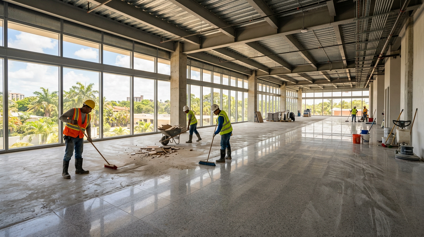 Post-construction cleaning service